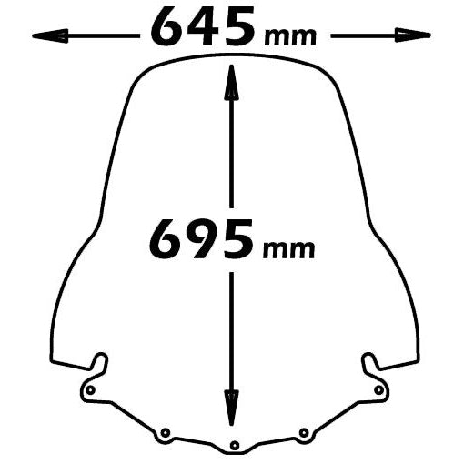 Isotta High Screen | Clear | X-Max 125-250 2006>2009 -   Pyramid Motorcycle Accessories