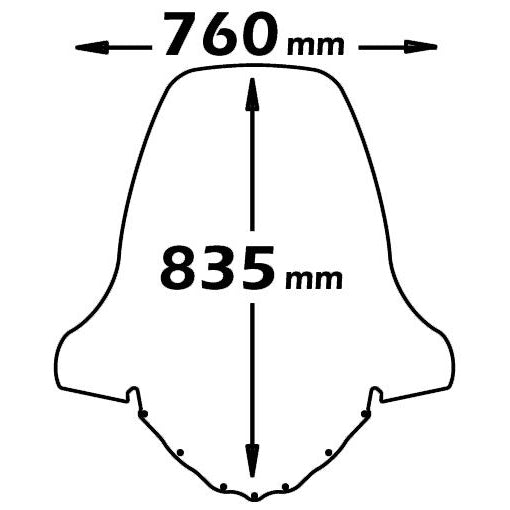 Isotta High Screen | Clear | Yamaha Majesty 250 2003-2006 -   Pyramid Motorcycle Accessories