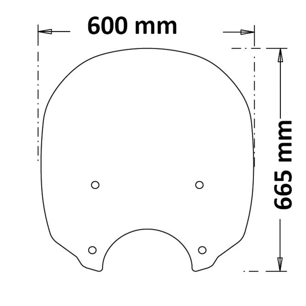 Isotta Screen | Clear | Indian Scout Bobber 2021-2024 -   Pyramid Motorcycle Accessories