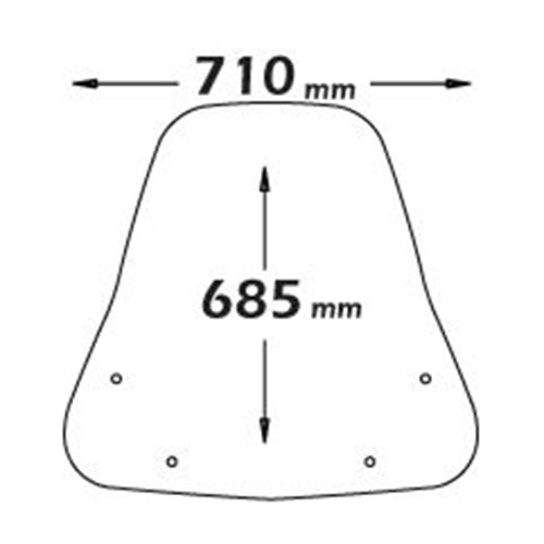 Isotta Medium Screen | Clear | Kymco Agility R16 Plus 50 - 125 -200 From 2014 -   Pyramid Motorcycle Accessories