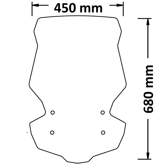 Isotta Medium Screen | Clear | Kymco DTX 360 2021> -   Pyramid Motorcycle Accessories