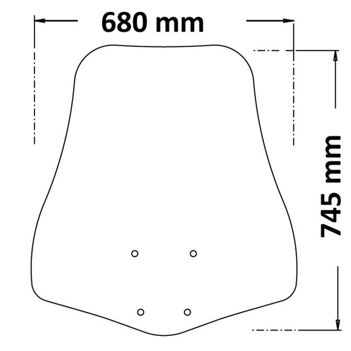 Isotta Maxi Screen | Clear | Lexmoto Aura 125 E5 2022> -   Pyramid Motorcycle Accessories