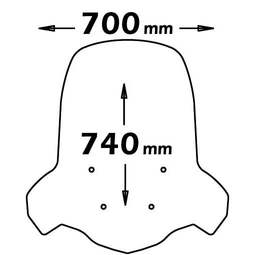 Isotta High Screen | Clear | X-Max 125-250-400 -   Pyramid Motorcycle Accessories