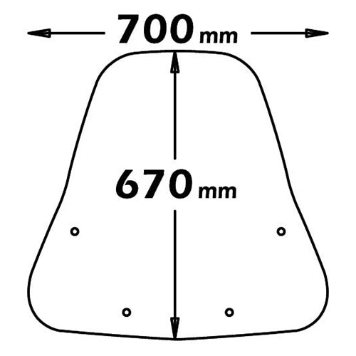 Isotta Medium Screen | Clear | Sym VS 125-150 -   Pyramid Motorcycle Accessories