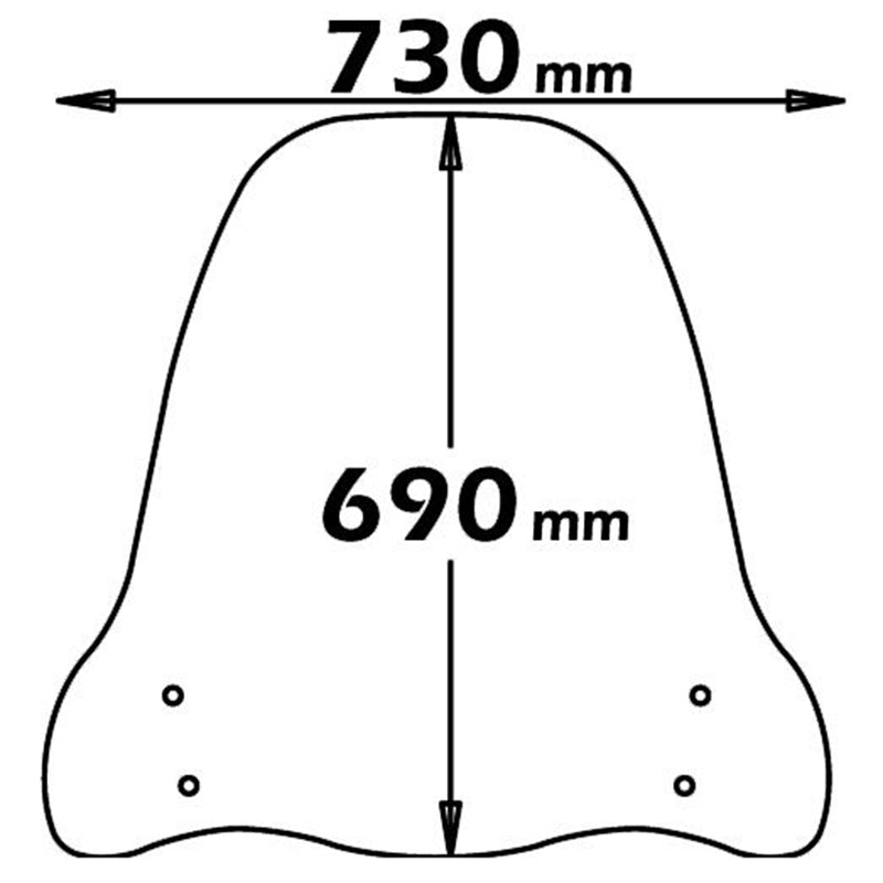 Isotta Medium Screen | Clear | Sym Jet 4 2007-2014 -   Pyramid Motorcycle Accessories