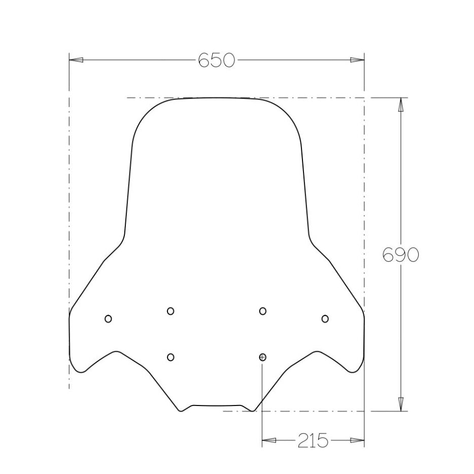 Isotta High Screen | Clear | Sym Maxsym TL 500 2021-24 -   Pyramid Motorcycle Accessories