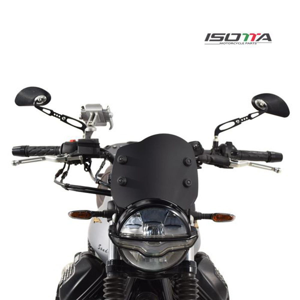 Isotta Screen | Matte Black (Opaque) | Moto Guzzi V7 III Stone E5 2020 -   Pyramid Motorcycle Accessories
