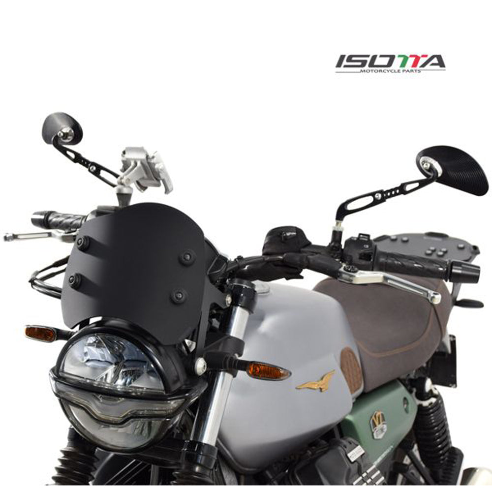 Isotta Screen | Matte Black (Opaque) | Moto Guzzi V7 III Stone E5 2020 -   Pyramid Motorcycle Accessories