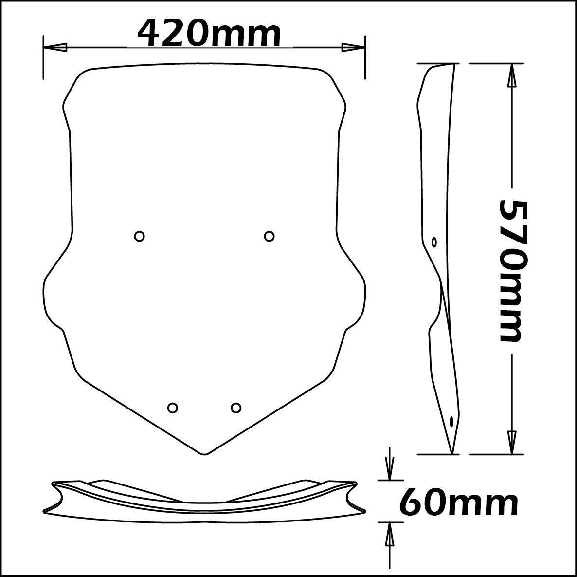 Isotta Touring High Screen | Light Smoke | Yamaha Tracer 900 2015-17 -   Pyramid Motorcycle Accessories