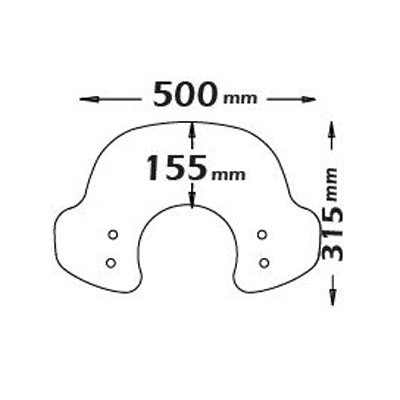 Isotta Fashion Screen | Dark Smoke | Vespa 125-200-250 GT and 300 GTS -   Pyramid Motorcycle Accessories