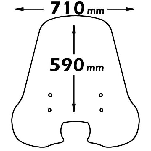 Isotta High Screen | Clear | Vespa Special 70S-80S -   Pyramid Motorcycle Accessories