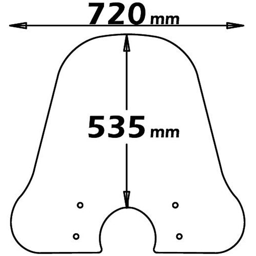 Isotta Medium Screen | Clear | Vespa PX Disc Brake and PX-PE-PK-ET3 -   Pyramid Motorcycle Accessories