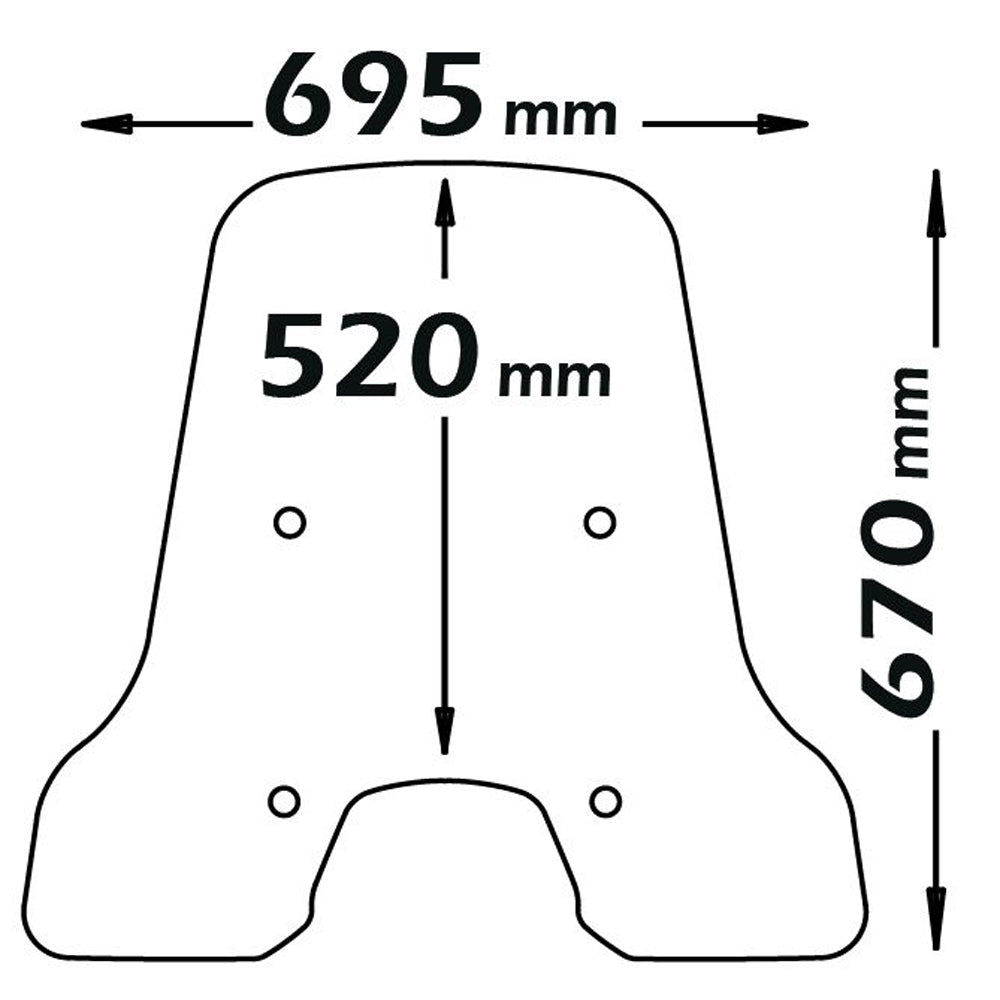 Isotta Screen | Clear | Vespa Sprint 150 2014-2024 -   Pyramid Motorcycle Accessories