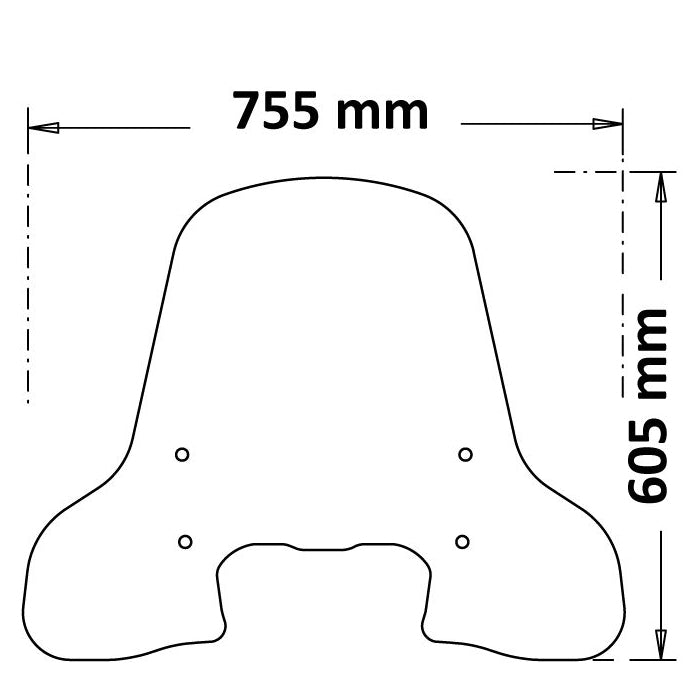 Isotta Medium Screen | Clear | Piaggio Beverly 300 - 400 HPE 2021 - 2022 -   Pyramid Motorcycle Accessories