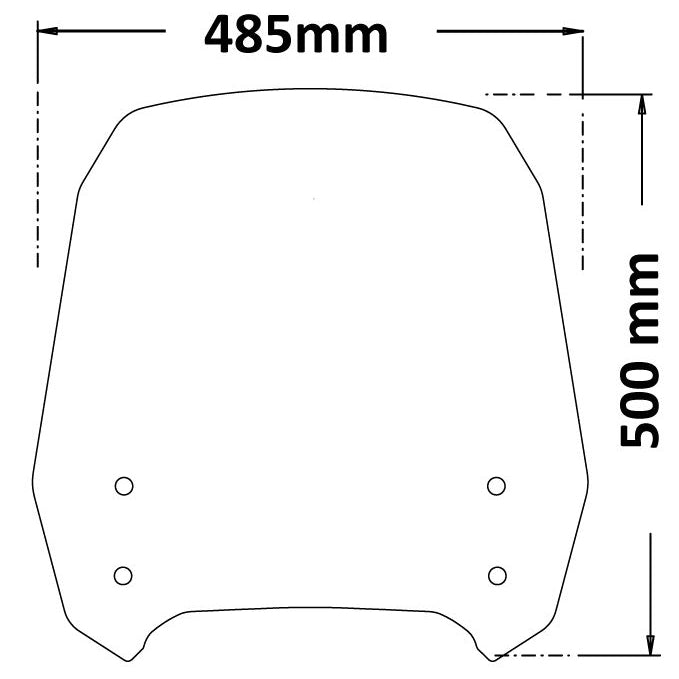 Isotta Medium Screen | Clear | Horwin EK3 -   Pyramid Motorcycle Accessories