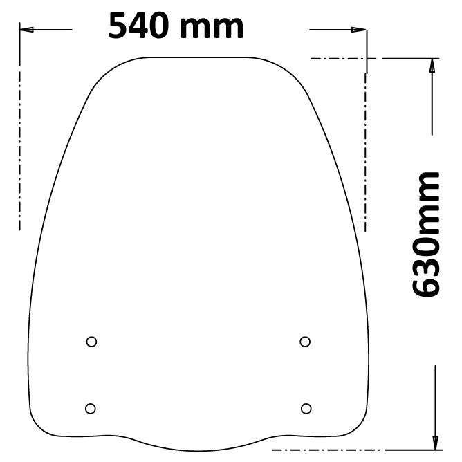 Isotta Medium Screen | Clear | Silence S02 HS -   Pyramid Motorcycle Accessories