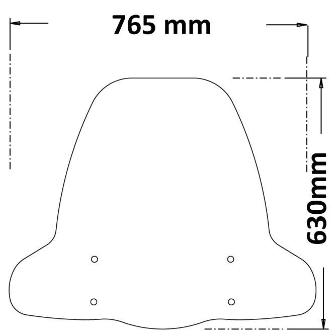Isotta Medium Screen Hand Protectors | Clear | Silence S02 HS -   Pyramid Motorcycle Accessories