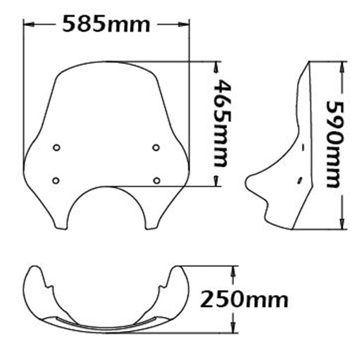 Isotta High Screen | Moto Guzzi Breva V 850 / 1100 -   Pyramid Motorcycle Accessories