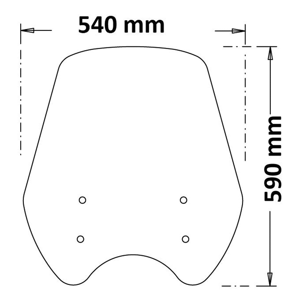 Isotta High Screen | Clear | Royal Enfield Super Meteor 650 2023 -   Pyramid Motorcycle Accessories
