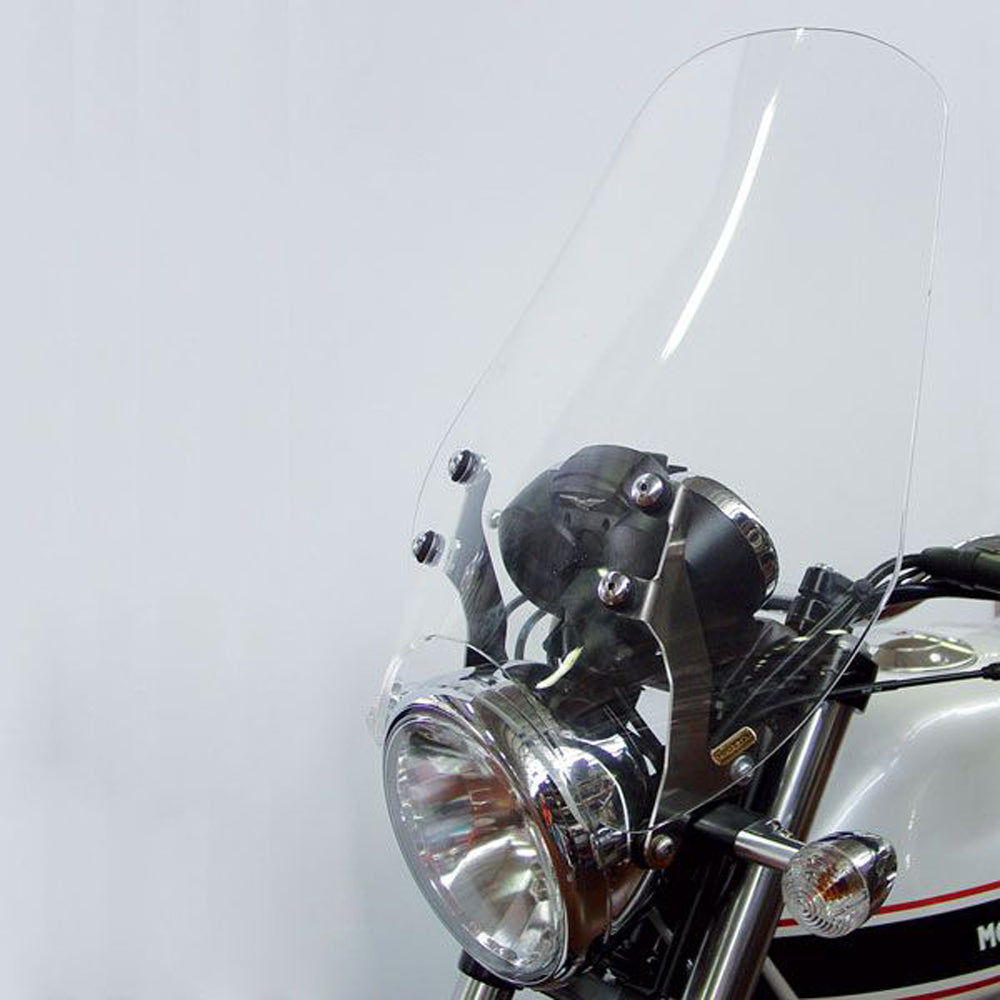 Isotta High Screen | Clear | Moto Guzzi V7 / V9 -   Pyramid Motorcycle Accessories