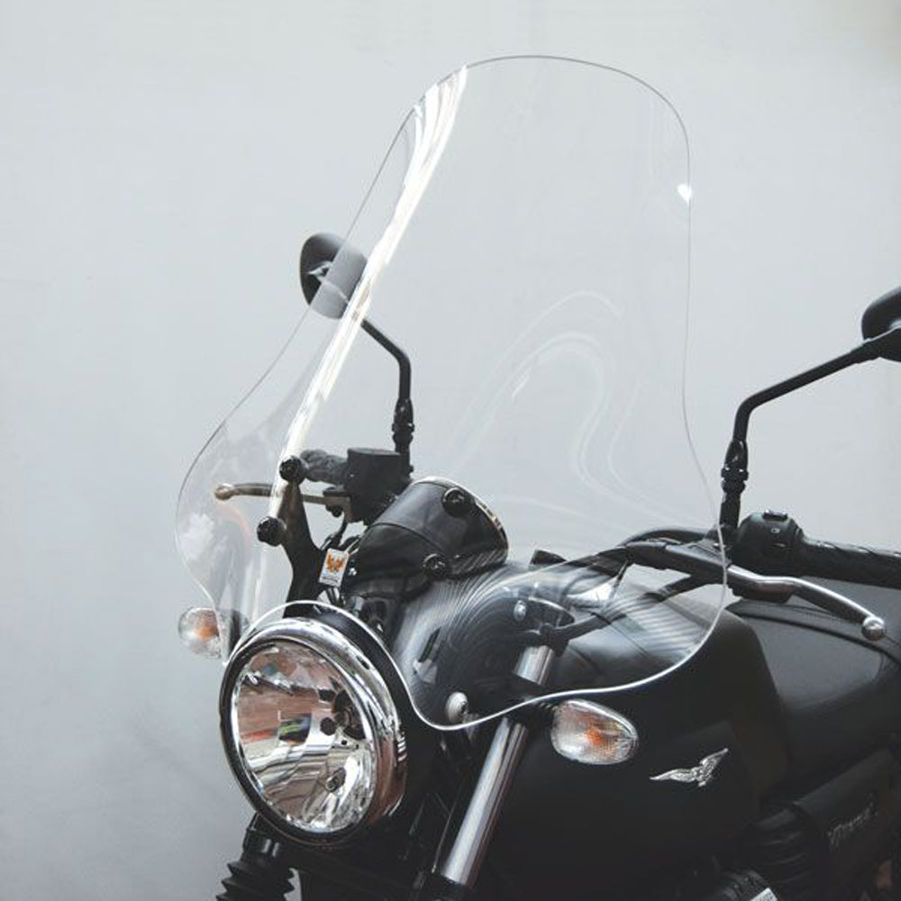 Isotta Maxi Screen | Clear | Moto Guzzi V7 - V9 -   Pyramid Motorcycle Accessories