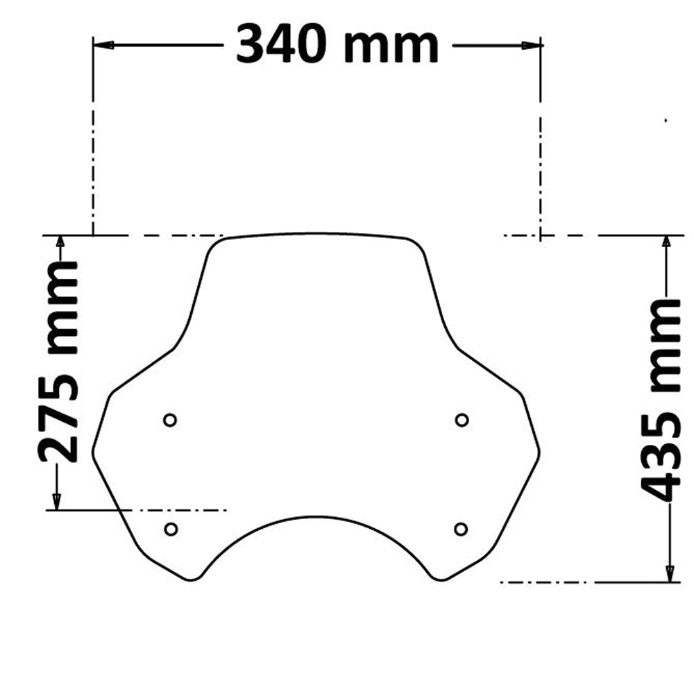 Isotta High Screen | Dark Smoke | Kawasaki Z650 RS -   Pyramid Motorcycle Accessories