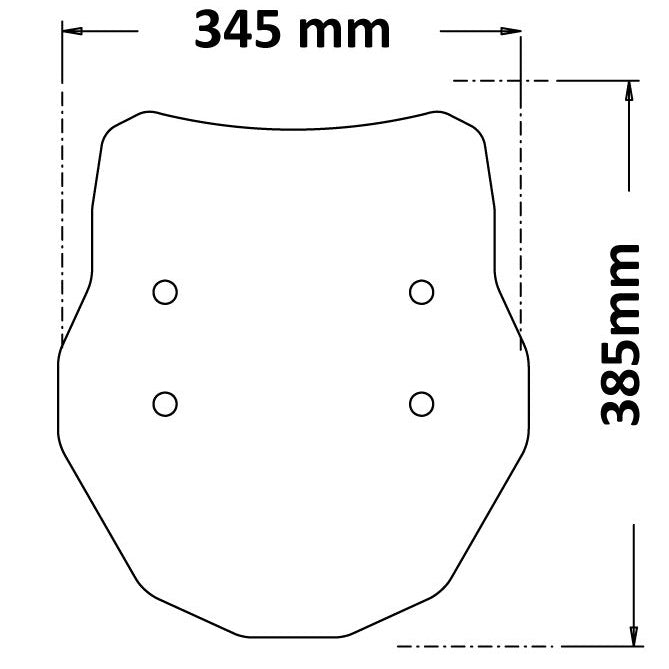 Isotta Rally Screen | Black Matte | Suzuki V-Storm 1050 2022> -   Pyramid Motorcycle Accessories