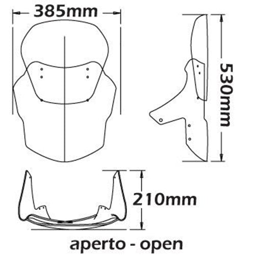 Isotta Low Screen | Clear | BMW F 650 CS Scarver 2002-2004 -   Pyramid Motorcycle Accessories