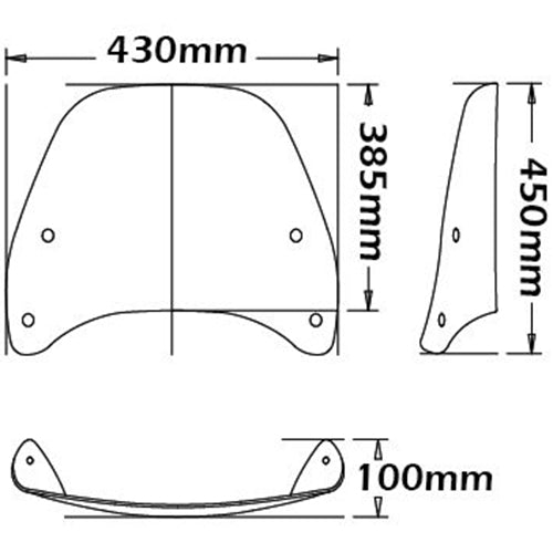 Isotta Medium Screen | BMW R 1150 R Rockster 2002 - 2005 -   Pyramid Motorcycle Accessories
