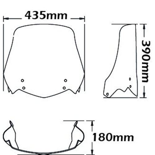 Isotta Medium Screen | Light Smoke | BMW F 650 GS 2004>2007 -   Pyramid Motorcycle Accessories