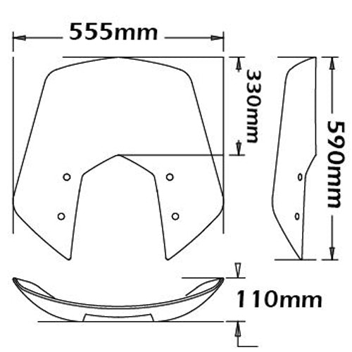 Isotta High Screen | Clear | BMW R 1200 ST 2004 - 2007 ISC950-T -   Pyramid Motorcycle Accessories
