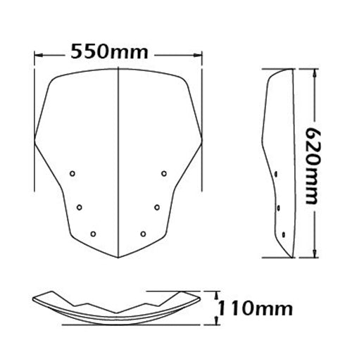 Isotta Screen | BMW K1200 GT 2006-2008 and K1300 GT 2009-2011 -   Pyramid Motorcycle Accessories