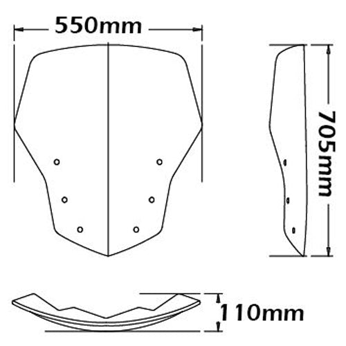Isotta High Screen | Clear | BMW K1200 GT 2006-2008 and K1300 GT 2009-2011 -   Pyramid Motorcycle Accessories