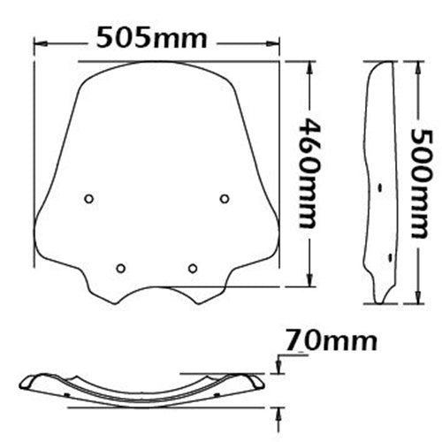 Isotta Medium Screen | BMW R 1200 R 2006 - 2010 -   Pyramid Motorcycle Accessories