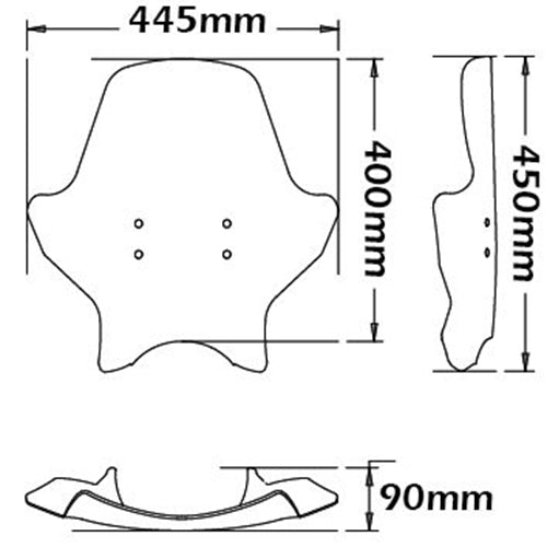 Isotta Medium Screen | BMW G 650 Xcountry 2006>2009 -   Pyramid Motorcycle Accessories