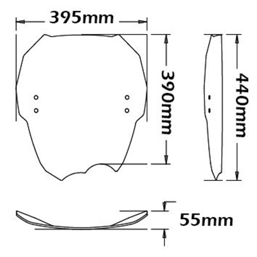 Isotta Medium Screen | BMW G 650 Xmoto 2006>2007 -   Pyramid Motorcycle Accessories