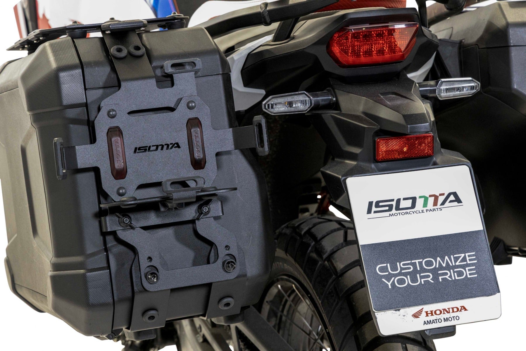 Isotta Bottle Holder For Left Pannier | Black | Honda Africa Twin CRF 1100 L Adventure 2020>2024 -  Shop name