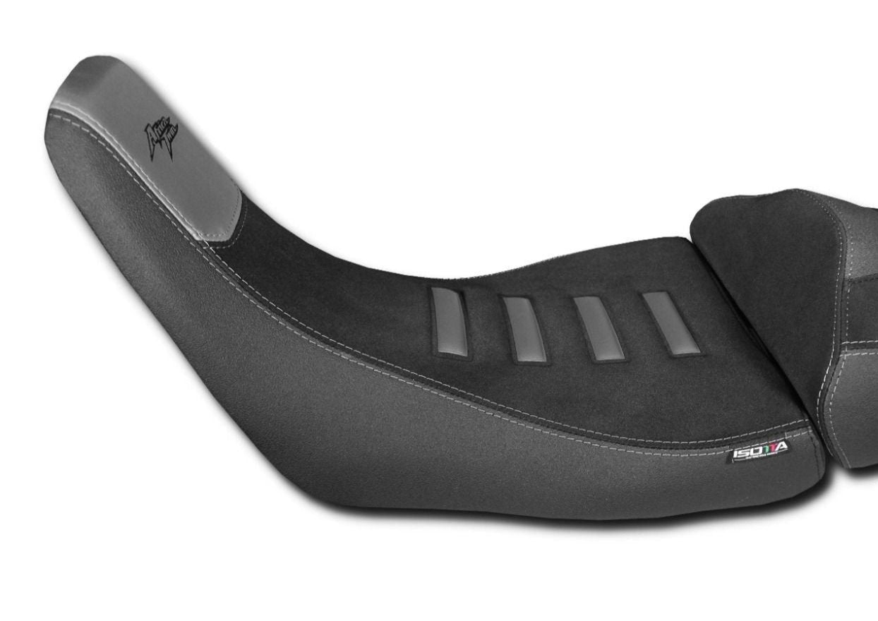 Isotta Comfort Riders Seat | Black/Grey | Honda Africa Twin CRF1100L (incl. Adventure Sport) 2020>Current-Seats-Pyramid Motorcycle Accessories