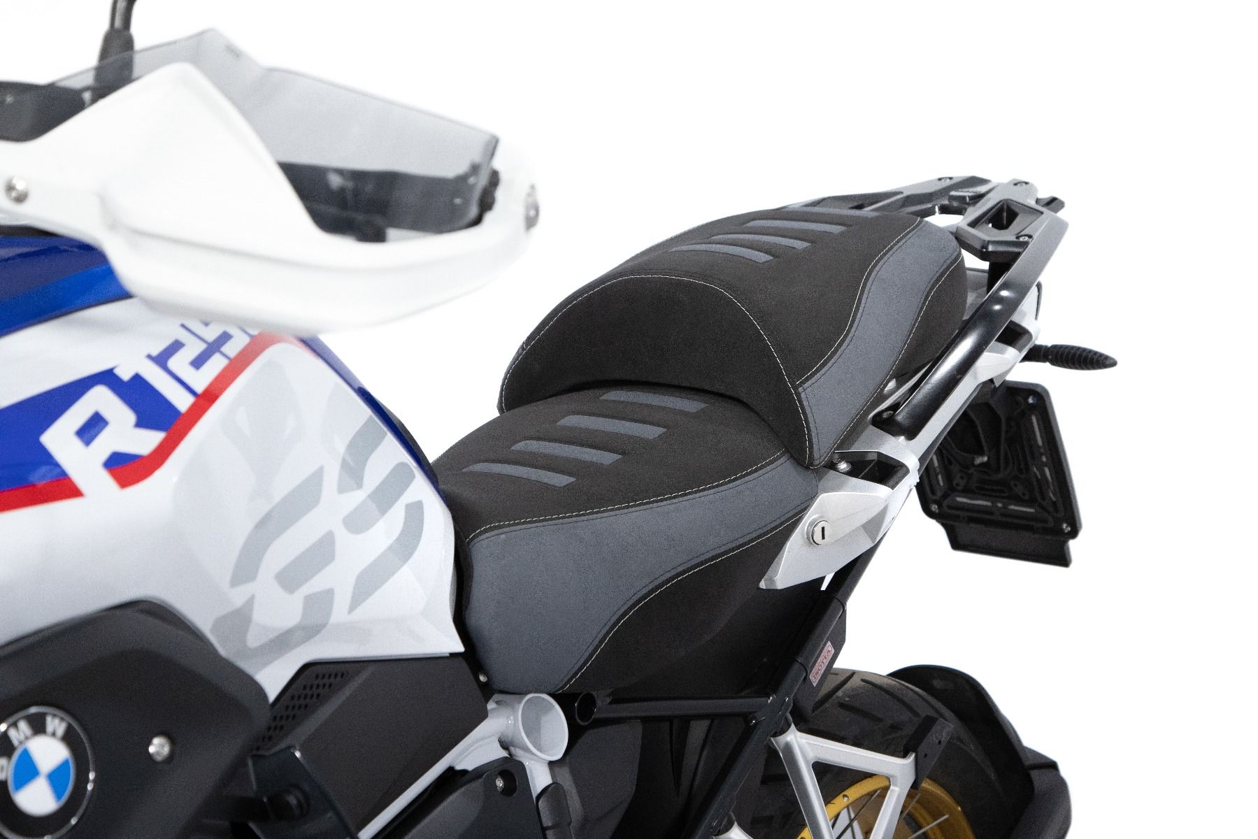 Isotta Comfort Riders Seat with Prostate Channel | Black/Grey | BMW R 1250 GS incl. Adventure 2019>2023-Seats-Pyramid Motorcycle Accessories