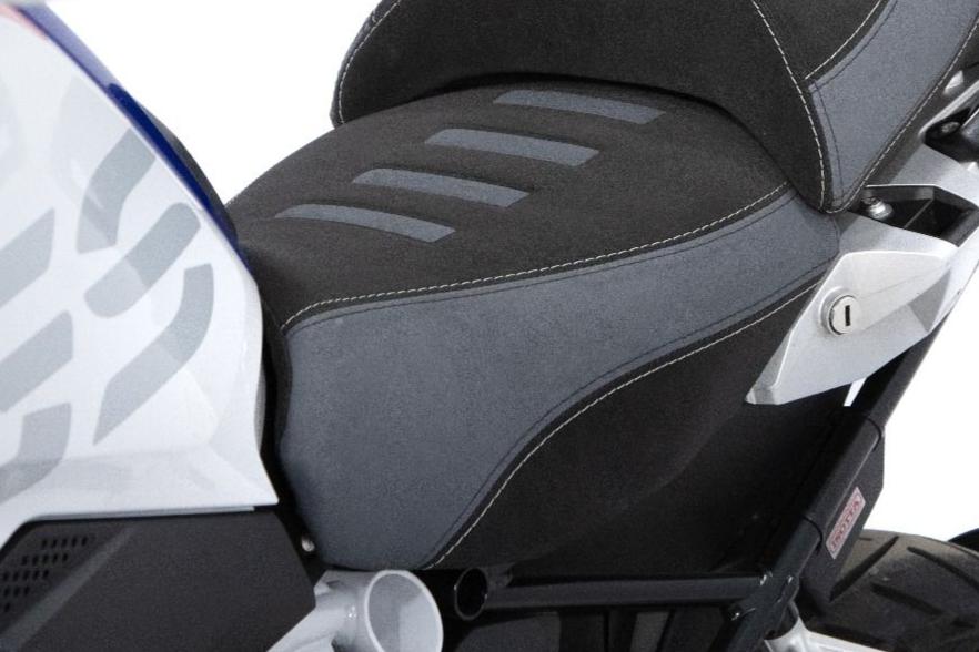 Isotta Comfort Riders Seat with Prostate Channel | Black/Grey | BMW R 1250 GS incl. Adventure 2019>2023-Seats-Pyramid Motorcycle Accessories