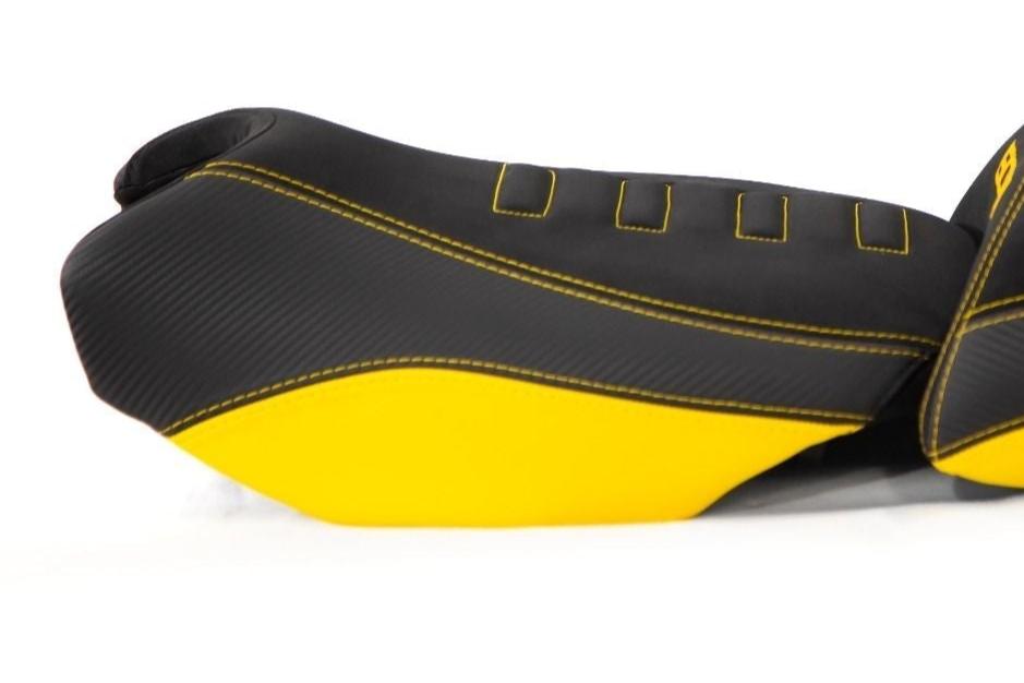 Isotta Comfort Riders Seat with Prostate Channel - Lowered | Black/Yellow - 40th Anniversary | BMW R 1250 GS incl. Adventure 2019>2023 -  Shop name