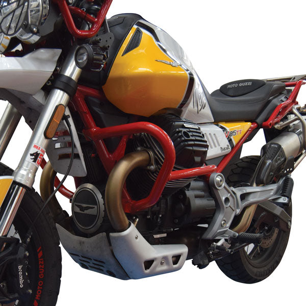 Isotta Crash Protection Bars | Red | Moto Guzzi V 85 TT 2019>2023 -  Shop name