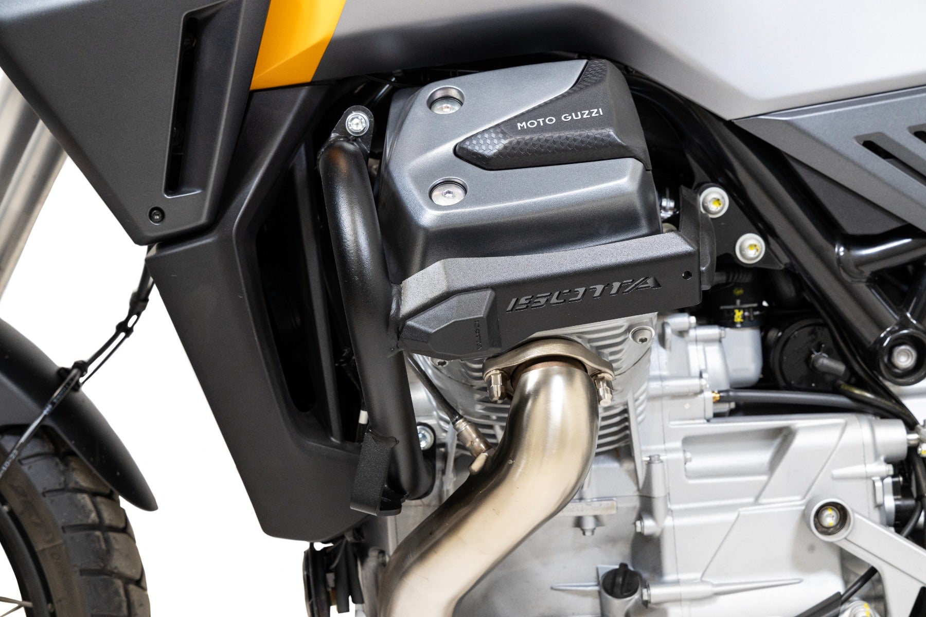 Isotta Crash Protection Bars With LEDs | Black | Moto Guzzi Stelvio 2024>Current -  Shop name