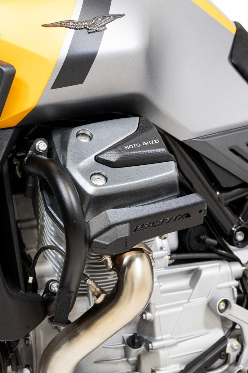 Isotta Crash Protection Bars With LEDs | Black | Moto Guzzi Stelvio 2024>Current -  Shop name