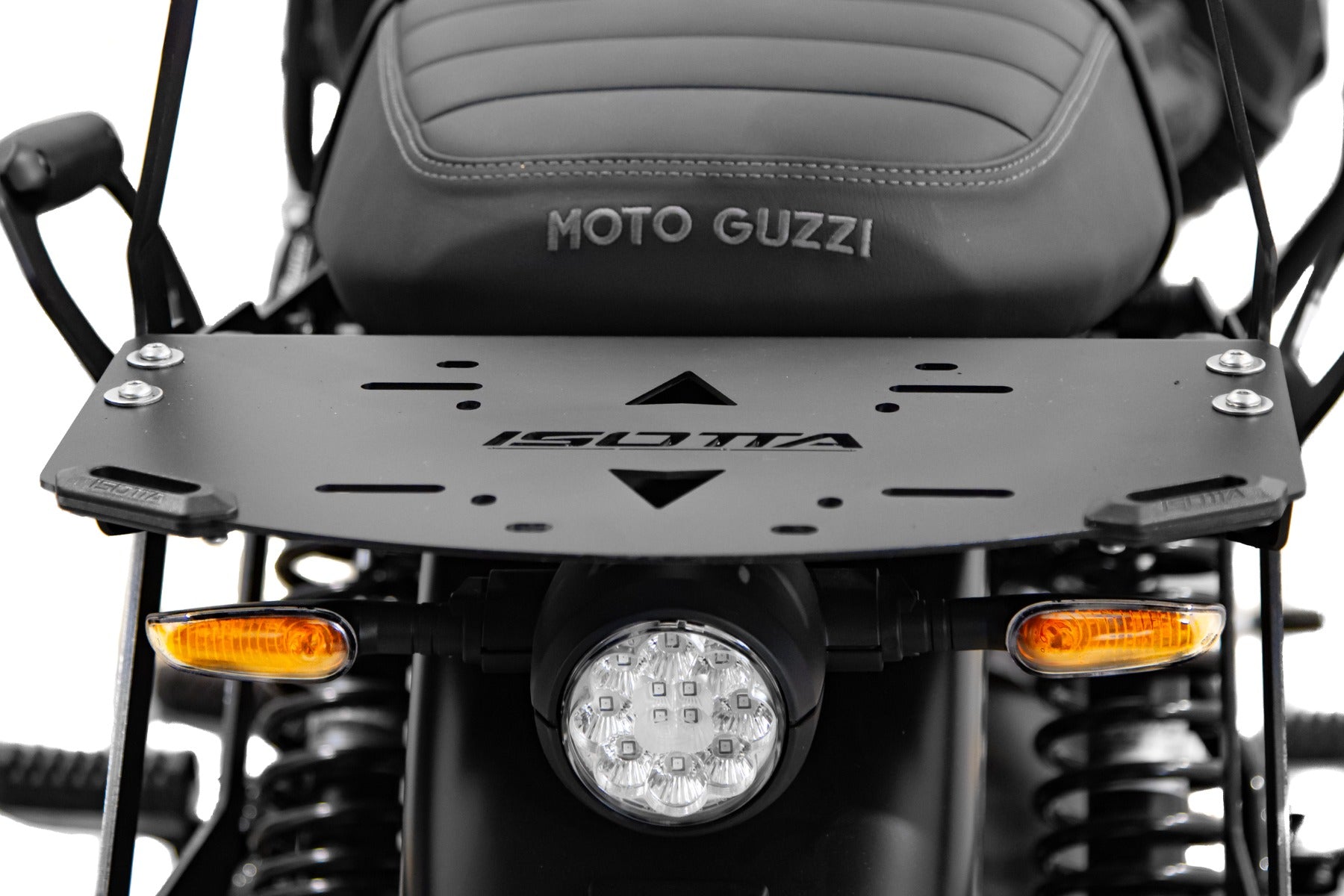 Hinterer Gepäckträger Für Moto Guzzi V7 | Stahlkonstruktion Schwarz | Bis 6kg Belastung 2021-2024