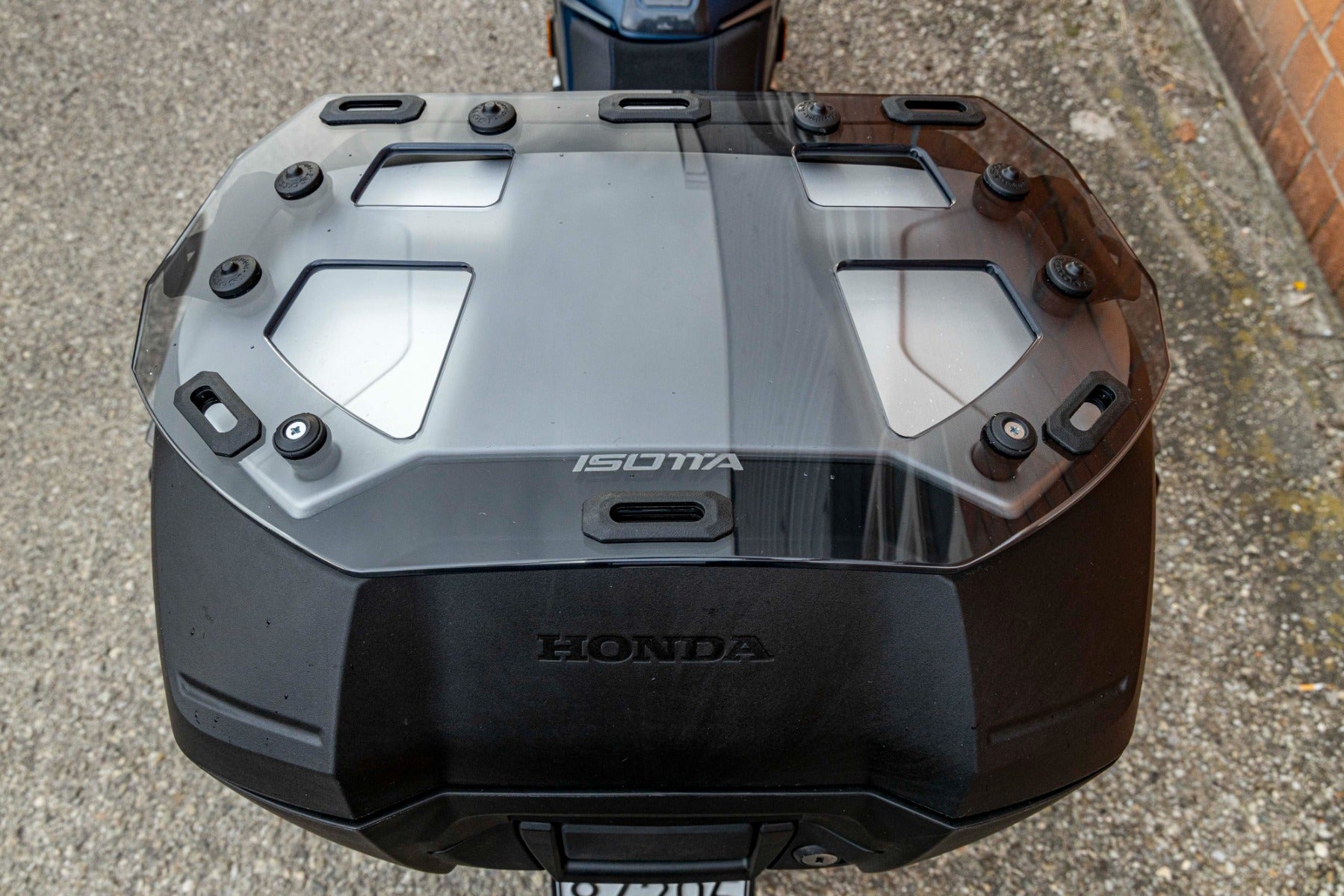 Isotta Luggage Rack For Top Box - Plexiglass | Light Smoke | Honda NT1100 2022>2024 -  Shop name