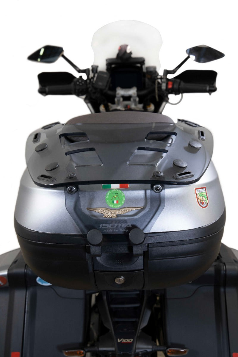 Isotta Luggage Rack For Top Box - Plexiglass | Light Smoke | Moto Guzzi V100 Mandello S 2023>2024 -  Shop name