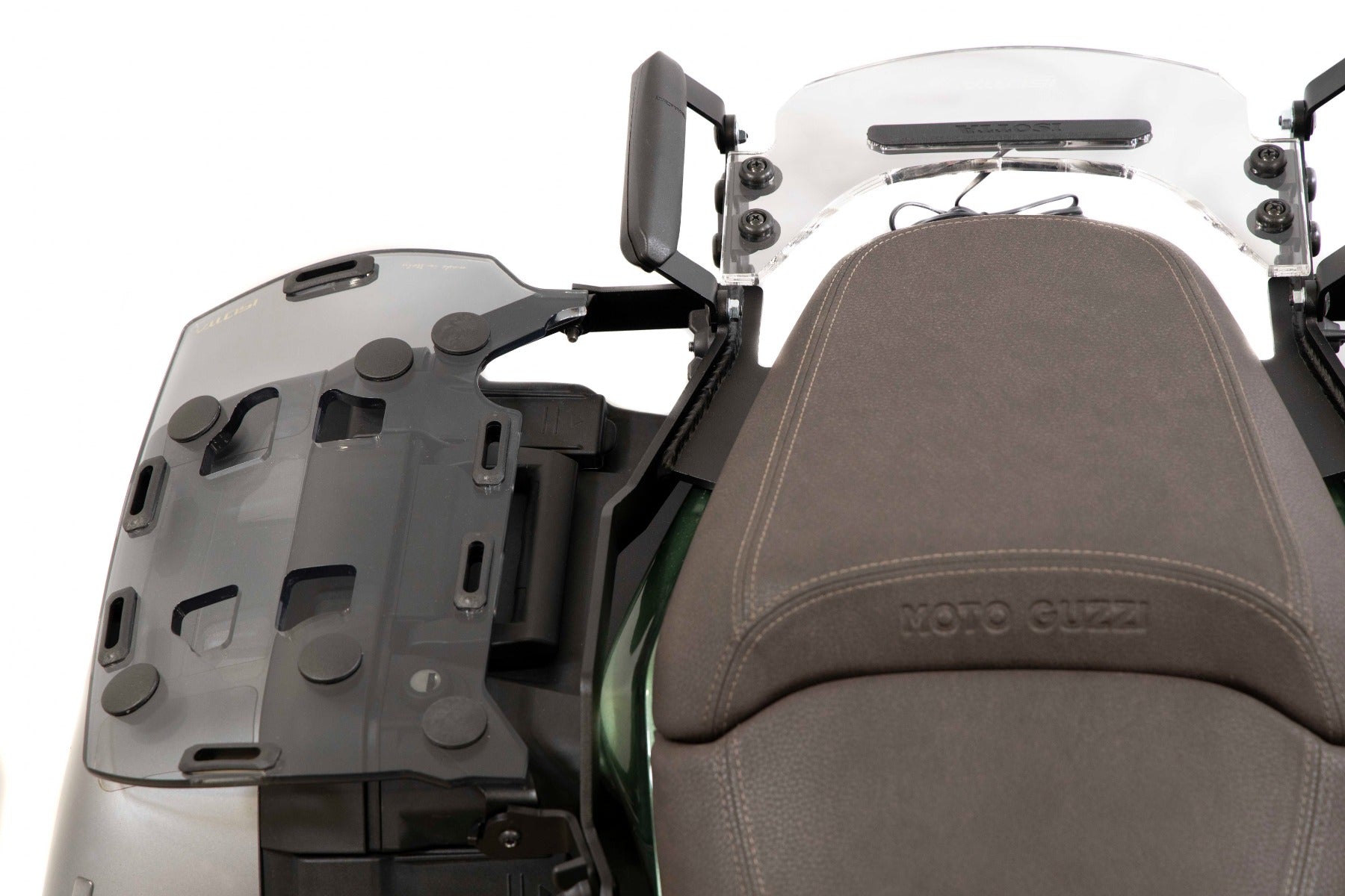 Isotta Luggage Racks For Panniers With Supports And Handles - Plexiglass | Light Smoke | Moto Guzzi V100 Mandello S 2023>2024 -  Shop name