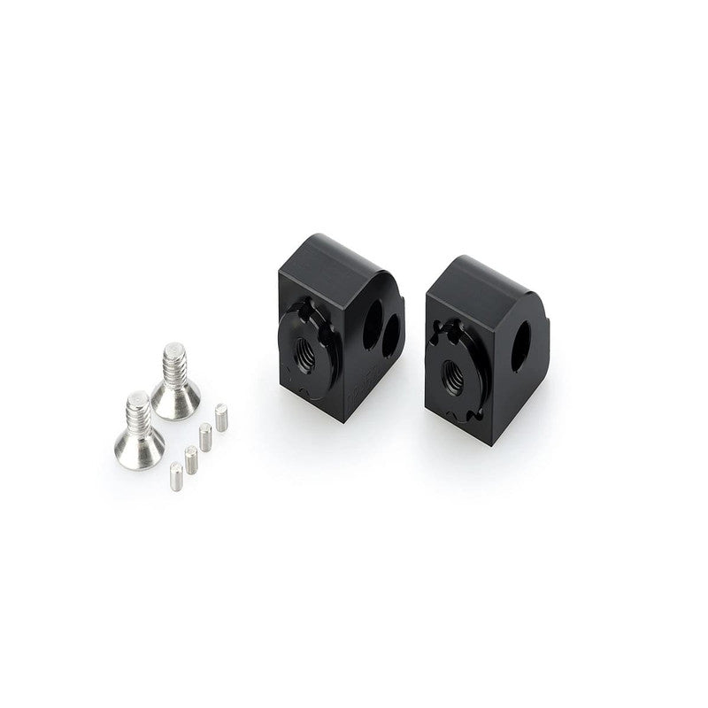 Puig Adaptor Adjustable Passenger Footpeg | Black | Aprilia Dorsoduro 900/Shiver 900 2017>2020