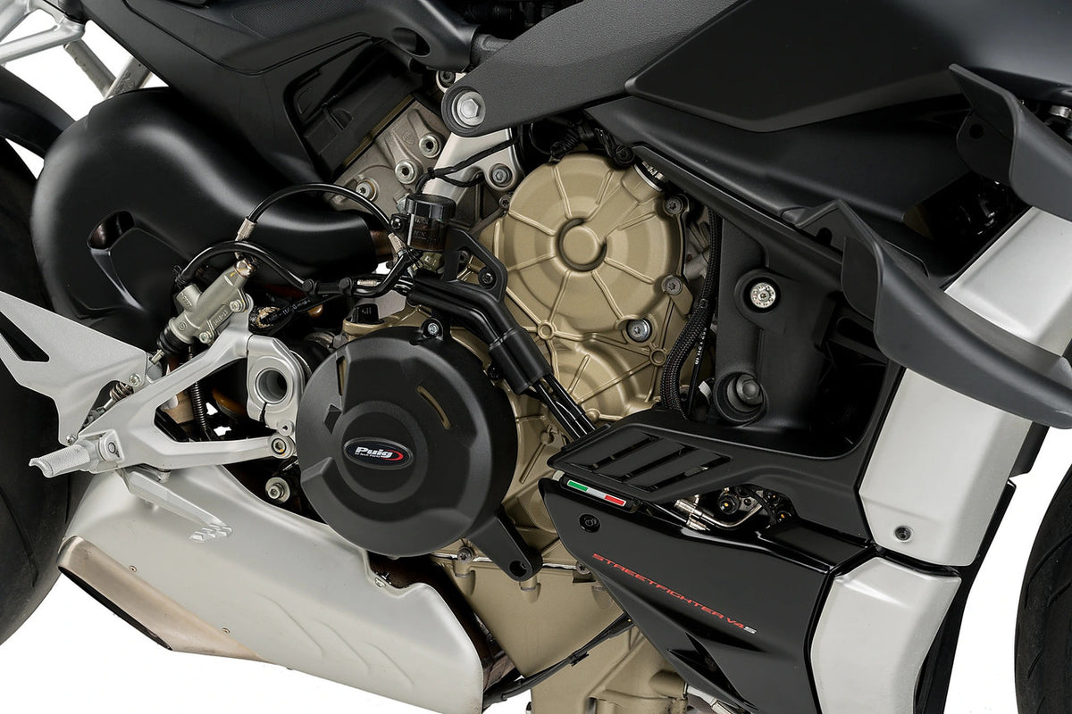 Puig KIT 2 Engine Protectives Covers | Black | Ducati Streetfighter V4/V4 S 2020>2022